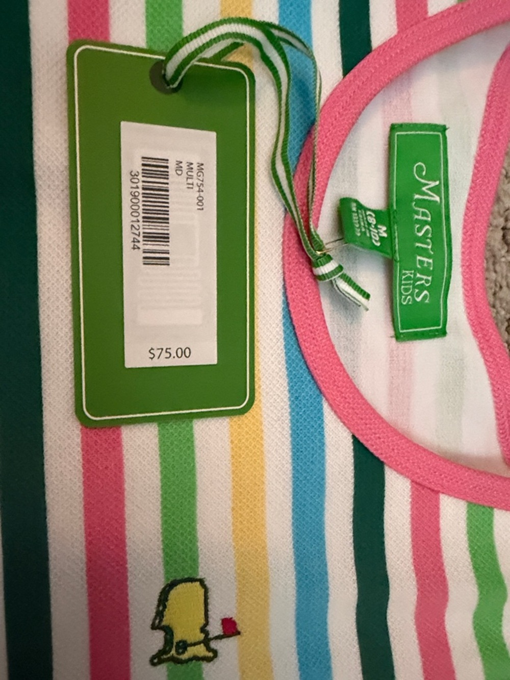 NWT Masters Multicolored Striped Sleeveless Dress Girls Size M 8/10 - Picture 2 of 4